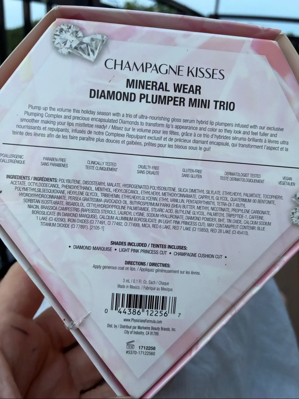 Physicians Formula Mineral Wear Diamond Plumper Mini Trio Cream Champagne Kisses